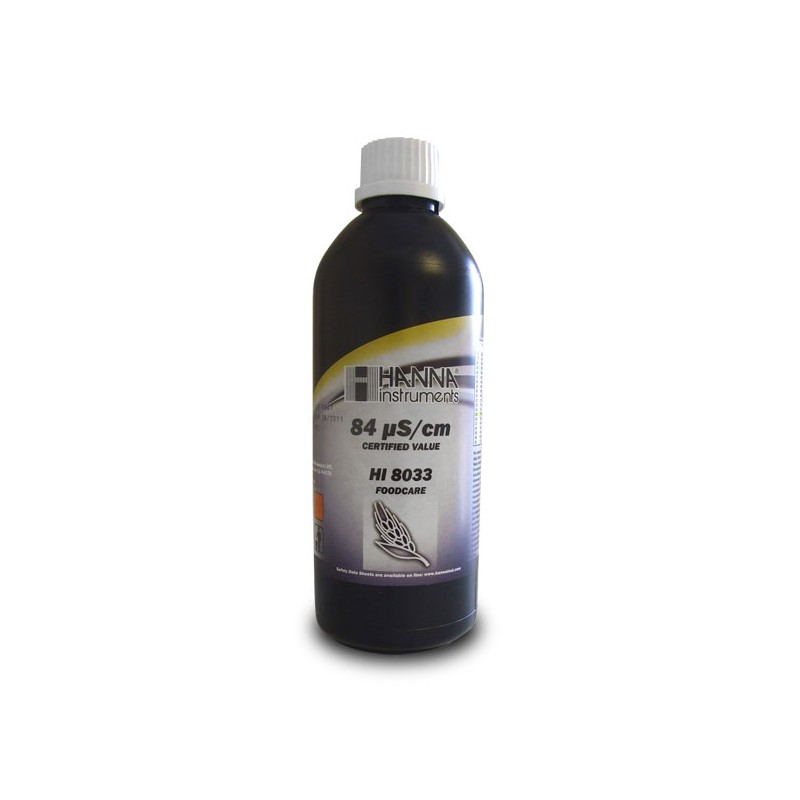 Hanna HI-8033L Foodcare Conductivity Solution - 84µS/cm Hanna HI-8033L Foodcare Conductivity Solution - 84µS/cm