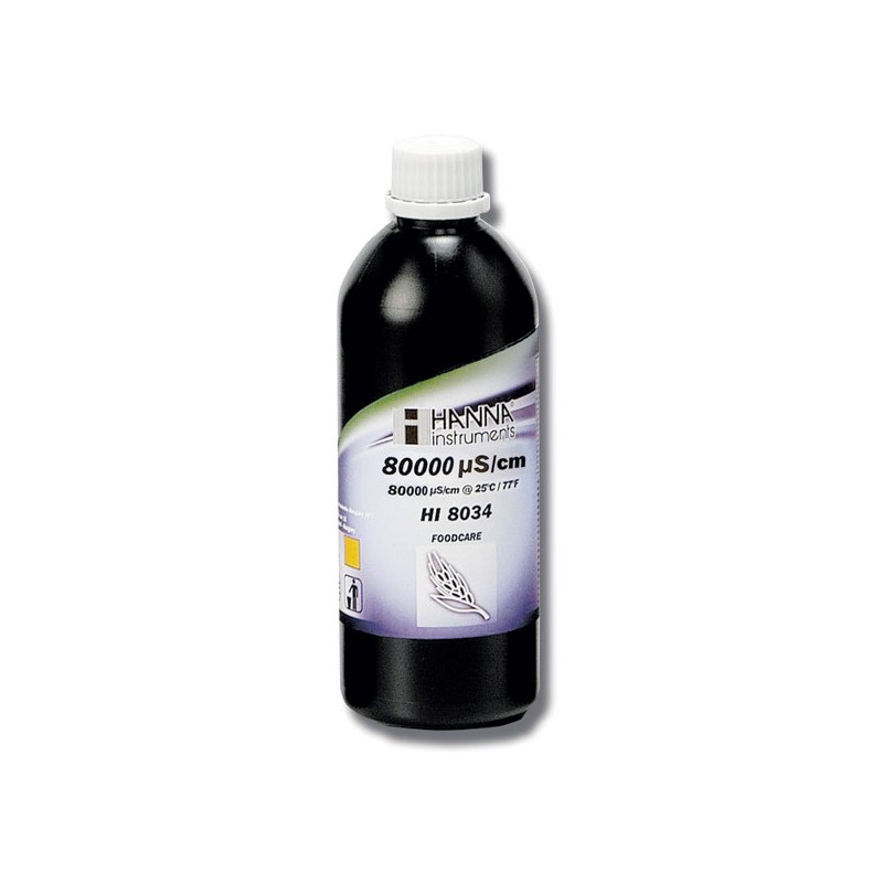 Hanna HI-8034L Foodcare Conductivity Solution - 80 000µS/cm Hanna HI-8034L Foodcare Conductivity Solution - 80 000µS/cm